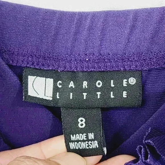 Carole Little Ruffle V neck Mini Tank Dress Fit & Flare 8 unlined - Picture 4 of 7